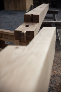 Table scarf joint for timber timber framing