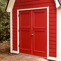 solid wood double shed doors