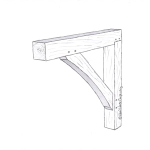 Drawing timber framed bracket 