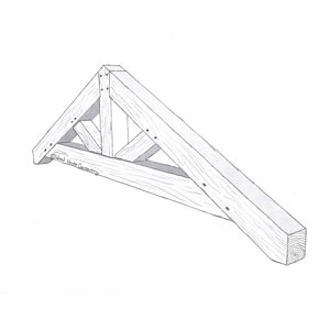Drawing timber framed roof truss